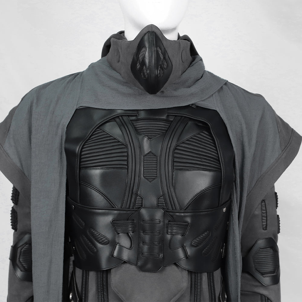 Dune Costume Paul, Chani Atreides Fremen Stillsuit Costume Set with Mask, Shoes - Coscosmos