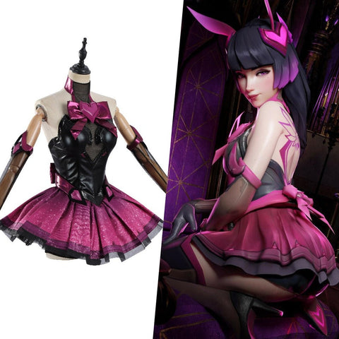 D.Va Magical Girl Cosplay Costume Full Outfit Set - Coscosmos