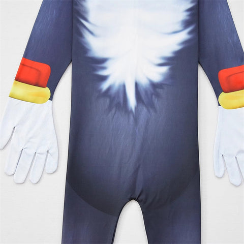 Boys Sonic the Hedgehog Blue Jumpsuit Halloween Costume
