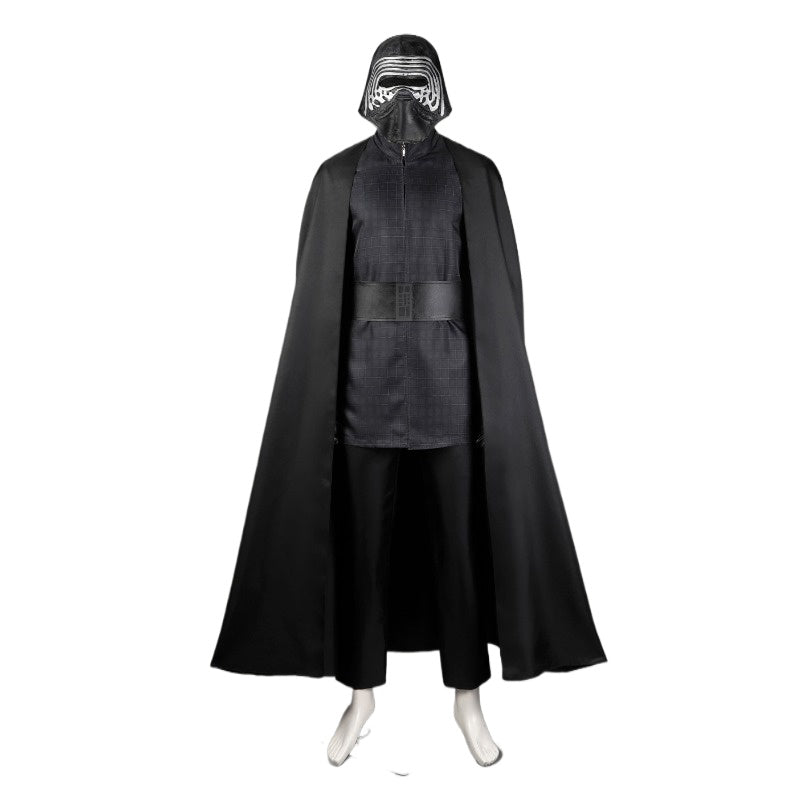 Kylo Ren Cosplay Costume for Adults - Tunic, Pants, Black Cloak Halloween Outfit