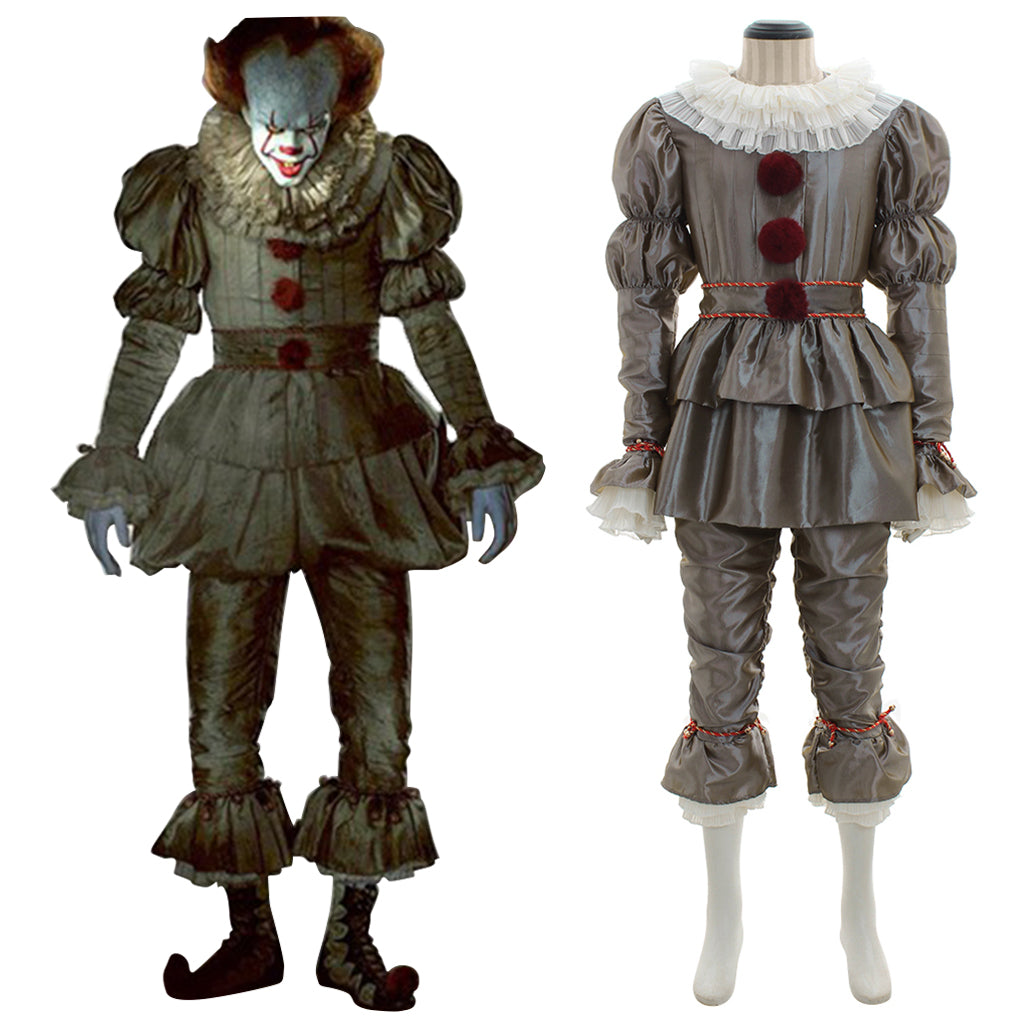 Pennywise The Dancing Clown Cosplay Costume - Movie It Chapter Two Stephen King Horror Fancy Dress for Adults