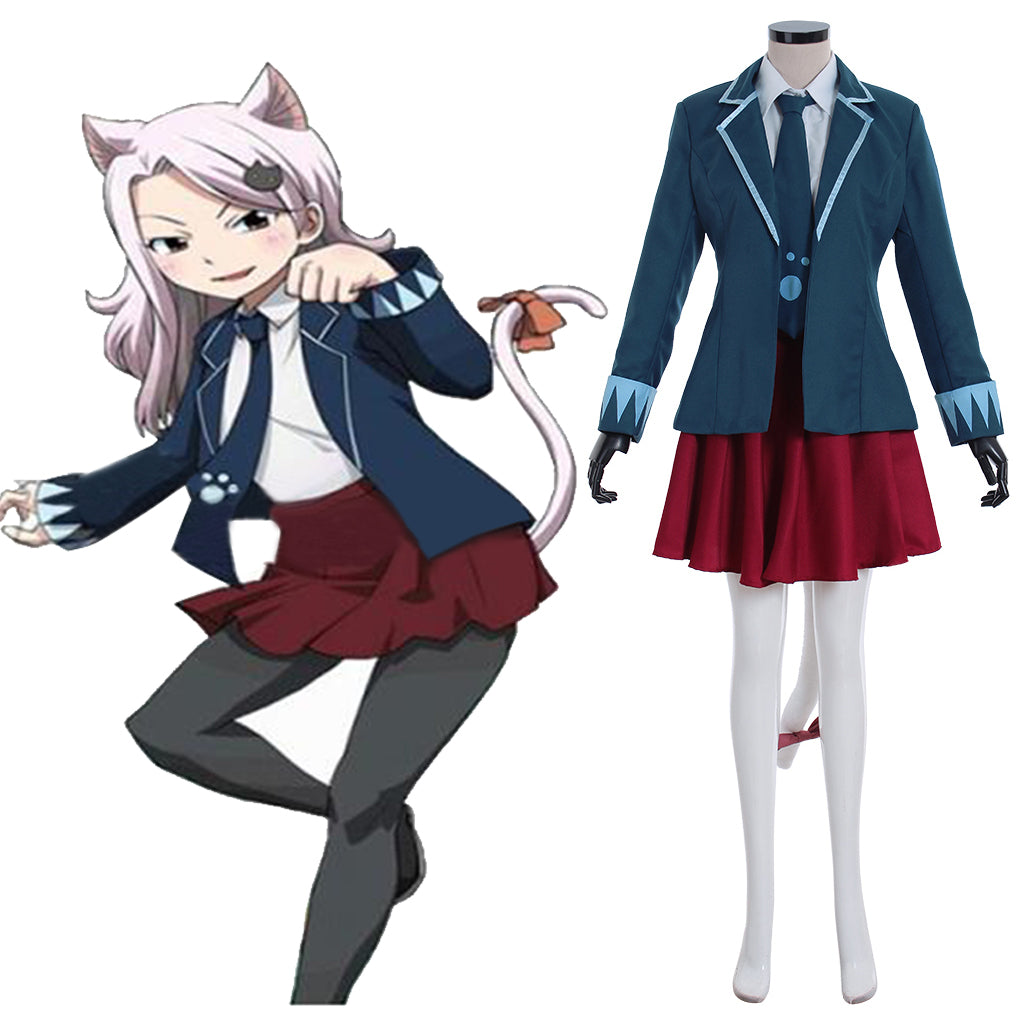 MengXin Fairy Tail Final Season Carla Human Form Dress Cosplay Costume School Uniform