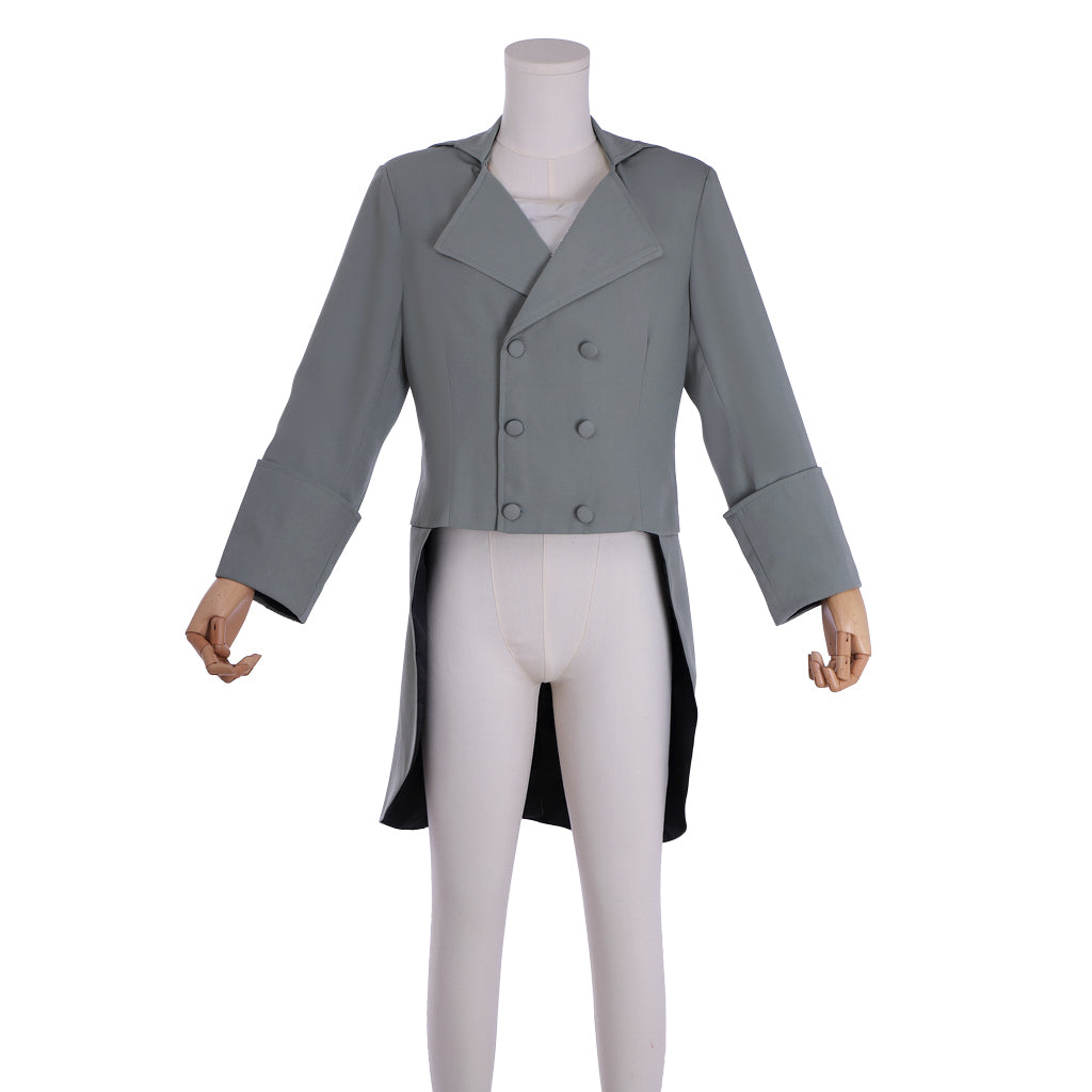 Victorian Regency High-Waist Tailcoat | Historical Men's Fall Front Jacket | Custom-Made Coscomos Medieval Series