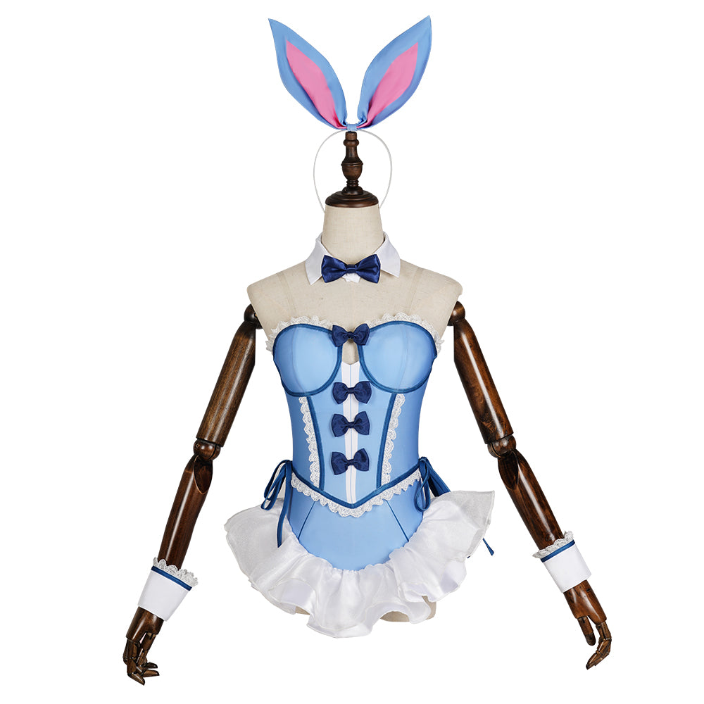 Ensembles Cosplay Costume Blue Bunny Girls Outfits Halloween Carnival Party Suit