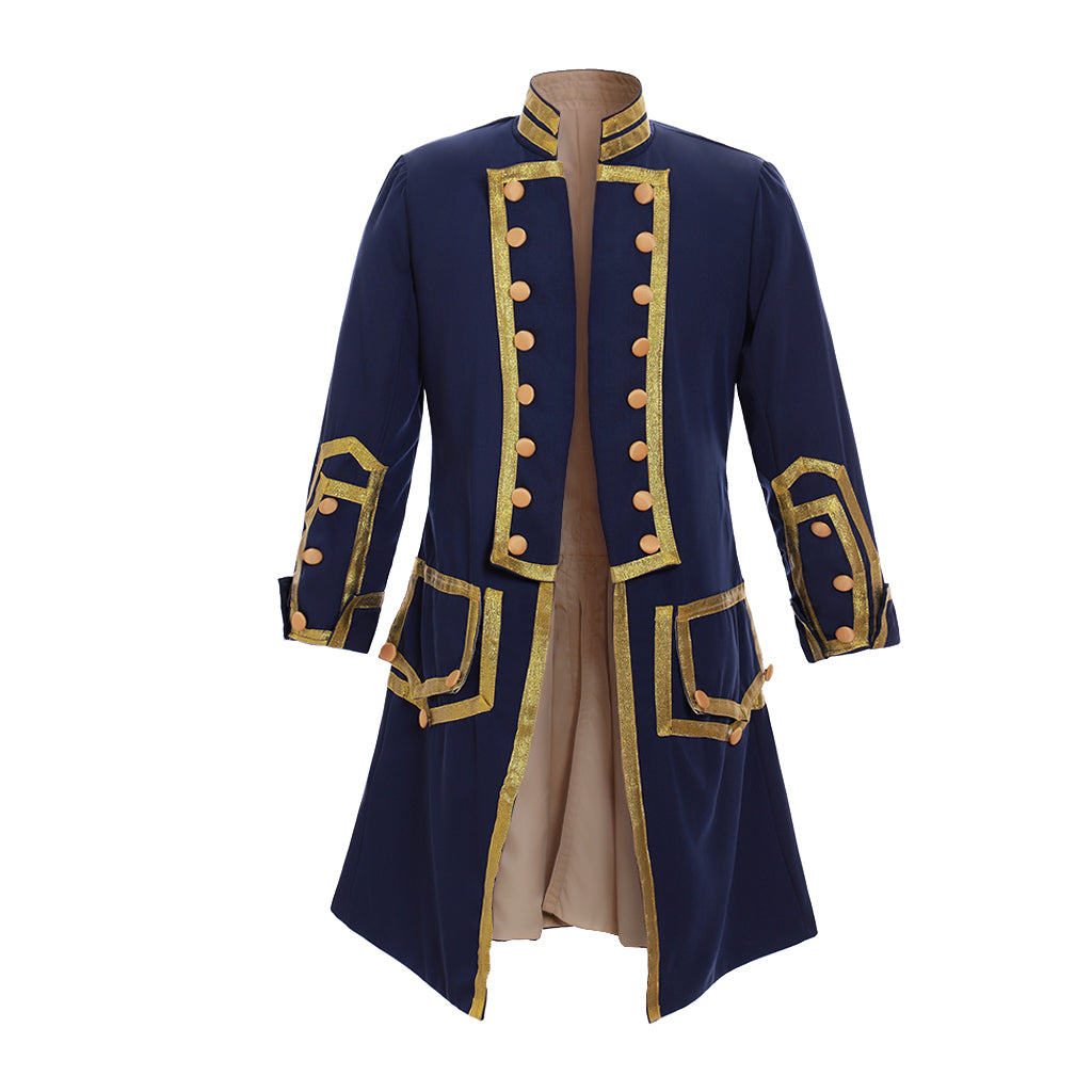 18th Century Men's Colonial Military Uniform Costume - Victorian Regency Tailcoat for Halloween | Coscomos