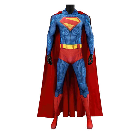 Superman Legacy Clark Kent Halloween Cosplay Costume Superhero Jumpsuit With Cloak