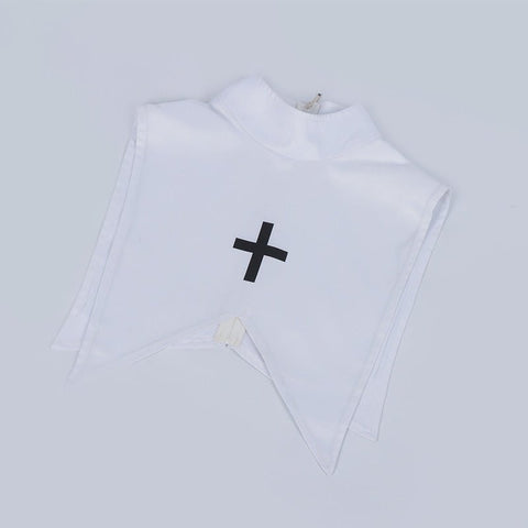 Easter Foreign Trade Spring and Autumn New Nun Costume Long Sleeve Cosplay Dress Lace Plain Color Dress Suit - Coscosmos