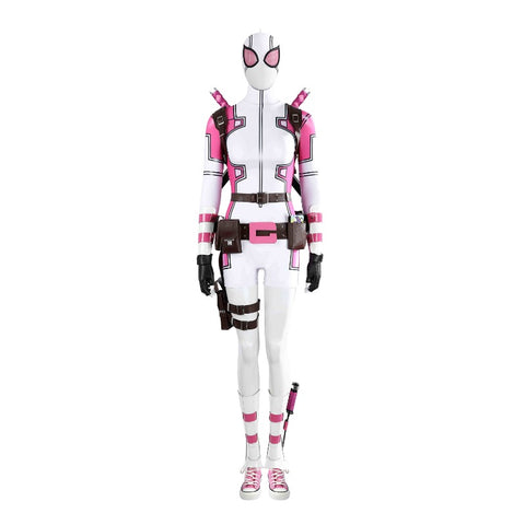 Gwenpool Cosplay Costume Comic Gwen Poole Halloween Suit for Women and Men