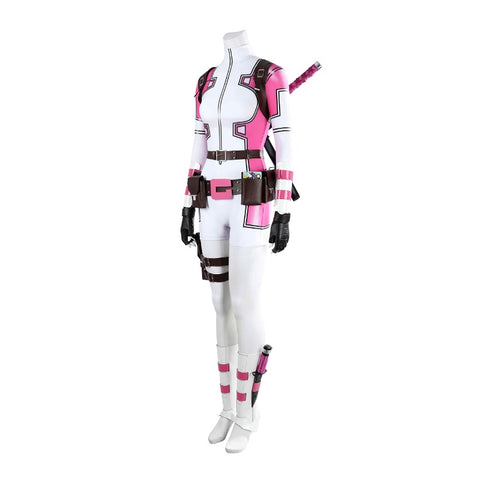 Gwenpool Cosplay Costume Comic Gwen Poole Halloween Suit for Women and Men