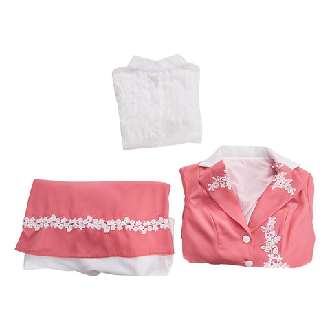 Edward Pink Cosplay Costume Outfit - Cosplay Dress, Elegant Pink Skirt Set - Coscosmos