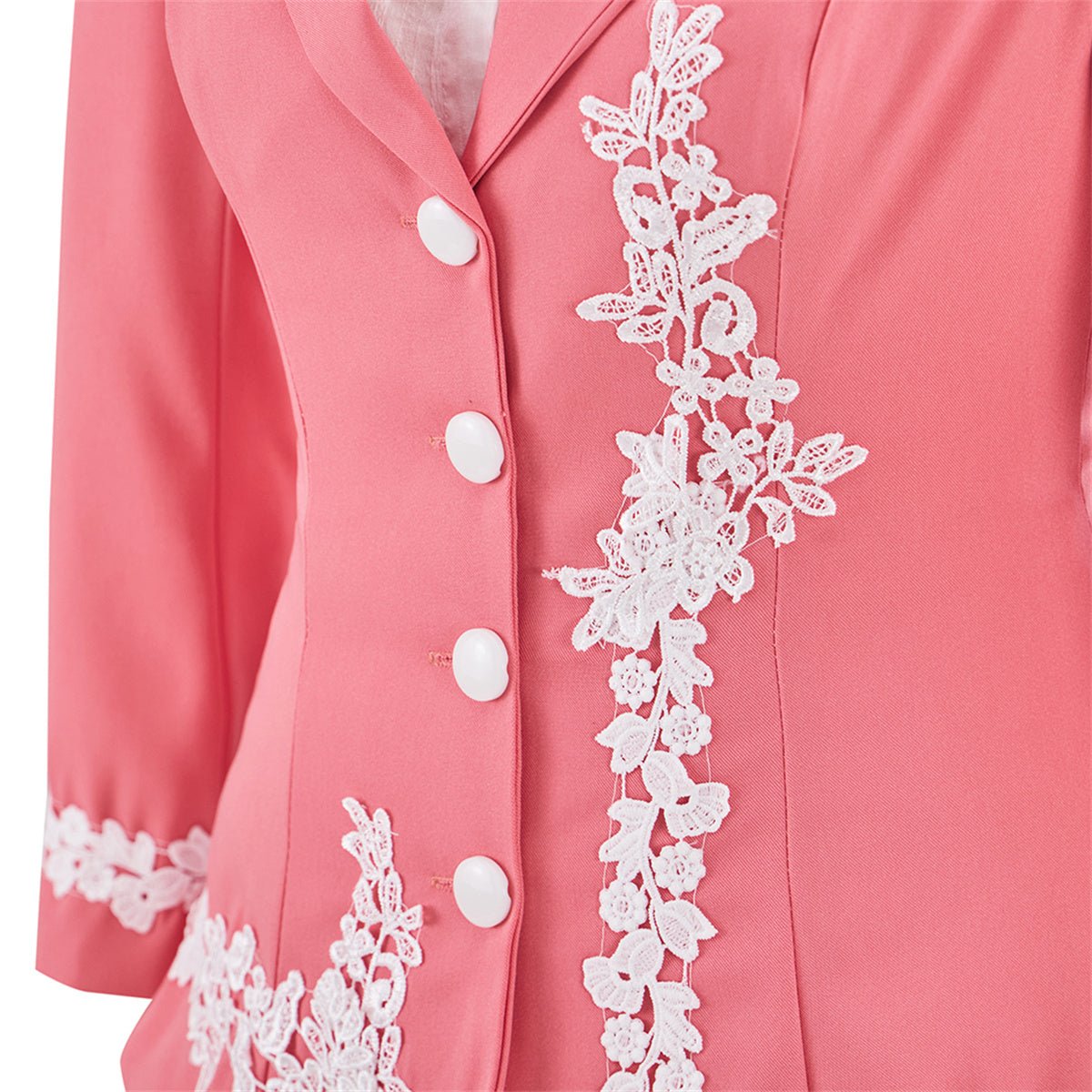 Edward Pink Cosplay Costume Outfit - Cosplay Dress, Elegant Pink Skirt Set - Coscosmos