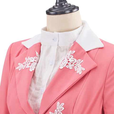 Edward Pink Cosplay Costume Outfit - Cosplay Dress, Elegant Pink Skirt Set - Coscosmos
