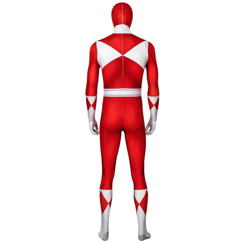 MMPR Red Ranger Suit Cosplay Jumpsuit – Mighty Morphin Power Rangers Costume