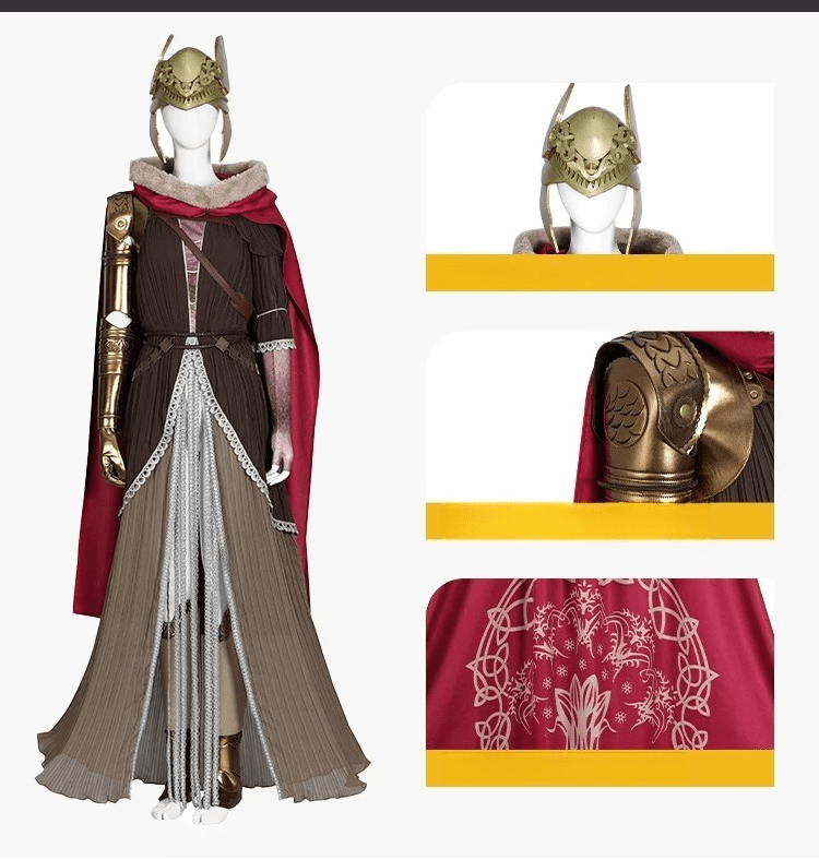 Elden Ring Malenia Cosplay Full Set, Malenia Blade of Miquella Women Game Costume, Halloween Medieval Outfit - Coscosmos
