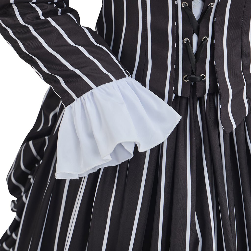 Elegant The Nightmare Before Christmas Jack Skellington Black Victorian Dress - Coscosmos
