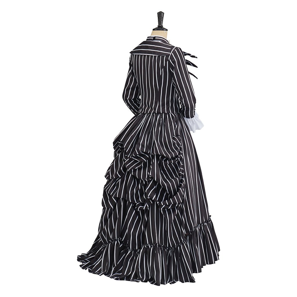Elegant The Nightmare Before Christmas Jack Skellington Black Victorian Dress - Coscosmos