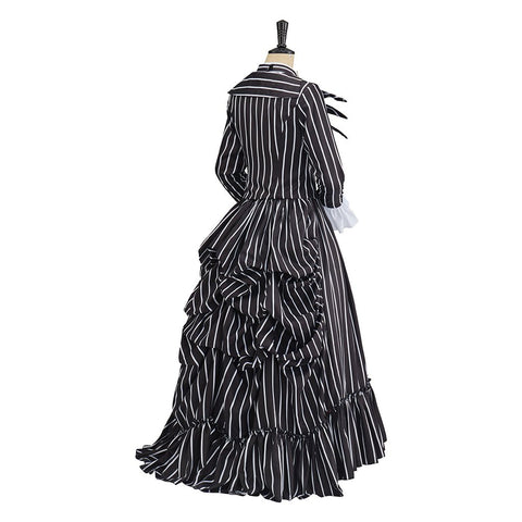 Elegant The Nightmare Before Christmas Jack Skellington Black Victorian Dress - Coscosmos