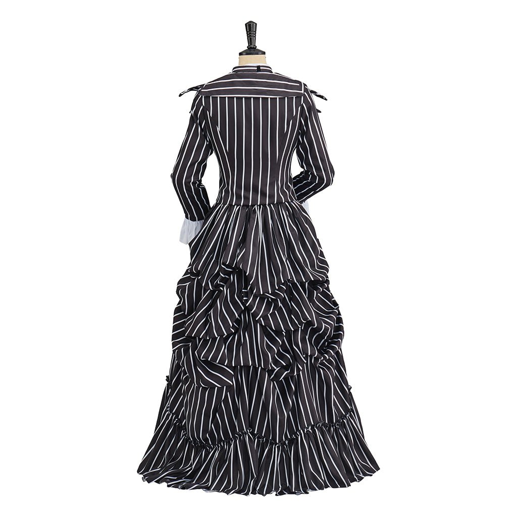 Elegant The Nightmare Before Christmas Jack Skellington Black Victorian Dress - Coscosmos