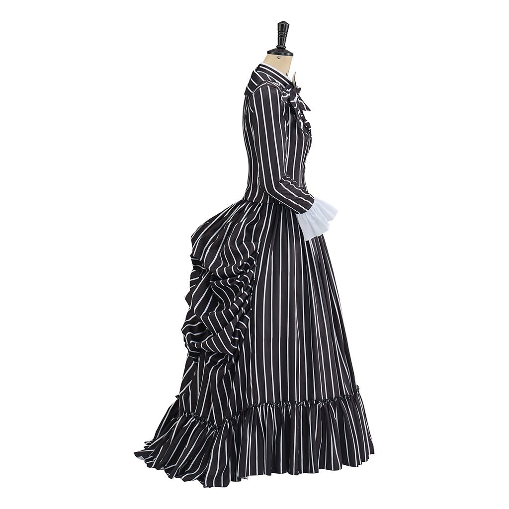 Elegant The Nightmare Before Christmas Jack Skellington Black Victorian Dress - Coscosmos