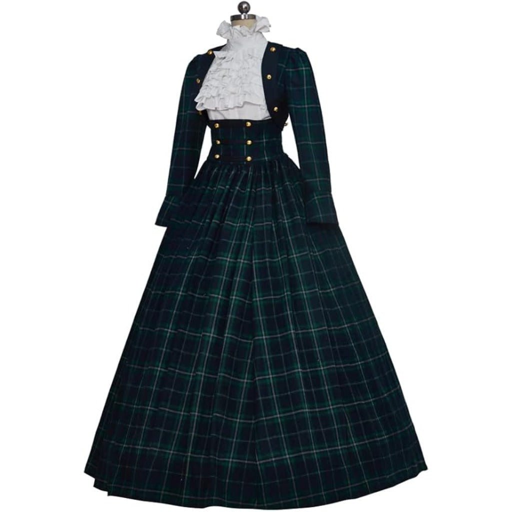Elegant The Nightmare Before Christmas Sally Green Plaid Dress - Coscosmos