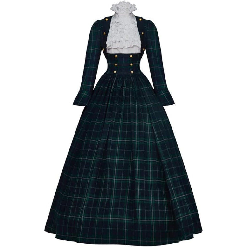 Elegant The Nightmare Before Christmas Sally Green Plaid Dress - Coscosmos