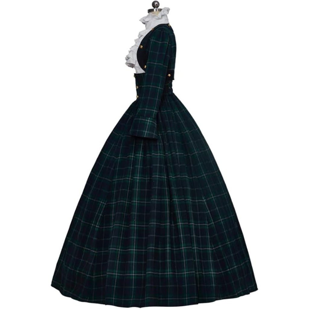 Elegant The Nightmare Before Christmas Sally Green Plaid Dress - Coscosmos