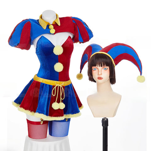 Elegant Velvet Jester Bodysuit for Halloween and Cosplay Events - Coscosmos