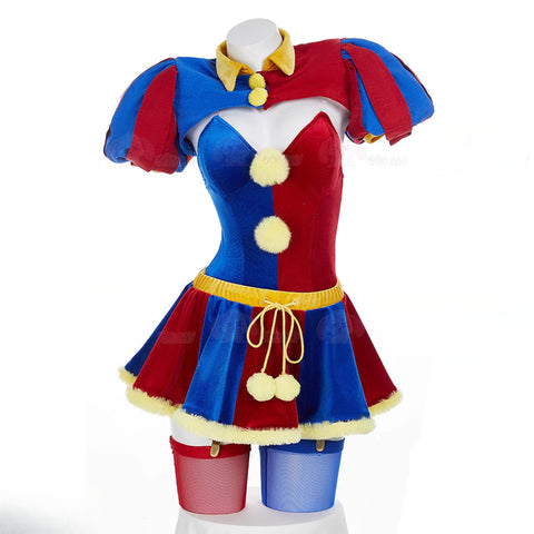 Elegant Velvet Jester Bodysuit for Halloween and Cosplay Events - Coscosmos
