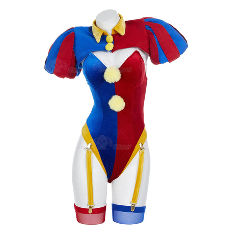 Elegant Velvet Jester Bodysuit for Halloween and Cosplay Events - Coscosmos