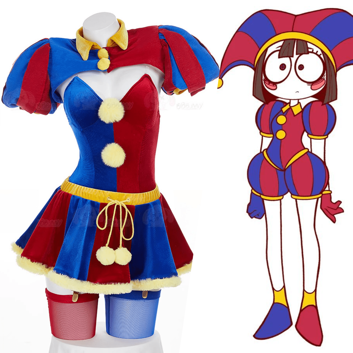 Elegant Velvet Jester Bodysuit for Halloween and Cosplay Events - Coscosmos
