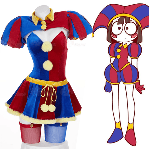 Elegant Velvet Jester Bodysuit for Halloween and Cosplay Events - Coscosmos