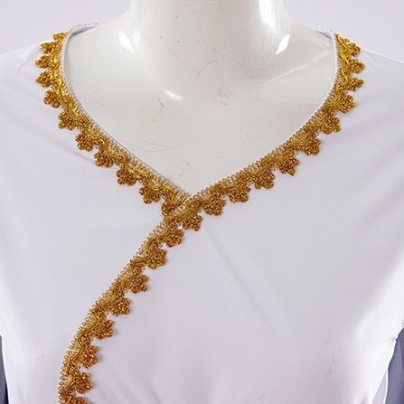 Elegant vintage - inspired goddess dress perfect for Halloween, themed parties, and mythological role - play events. - Coscosmos