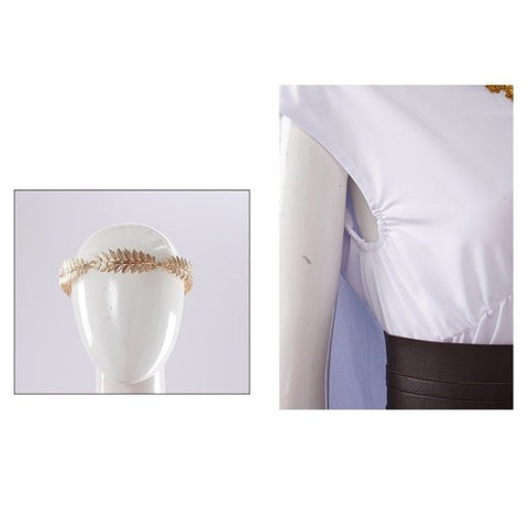 Elegant vintage - inspired goddess dress perfect for Halloween, themed parties, and mythological role - play events. - Coscosmos