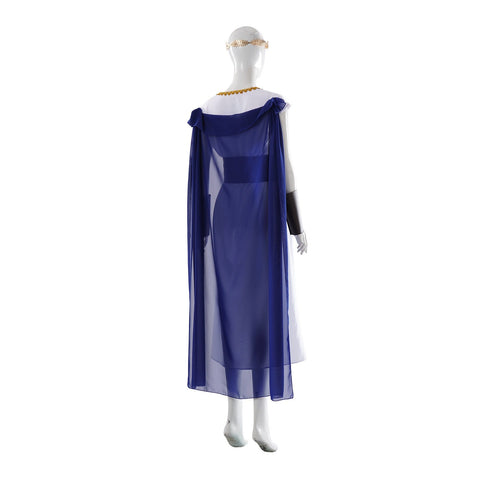 Elegant vintage - inspired goddess dress perfect for Halloween, themed parties, and mythological role - play events. - Coscosmos