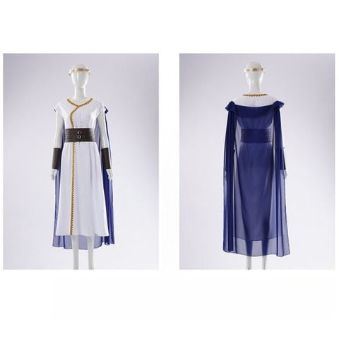 Elegant vintage - inspired goddess dress perfect for Halloween, themed parties, and mythological role - play events. - Coscosmos