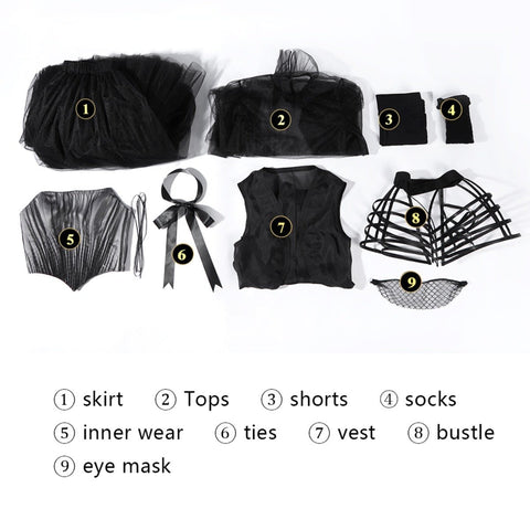 Elegant Wednesday Addams Black Evening Gown Inspired by Wednesday Season 2 - Coscosmos