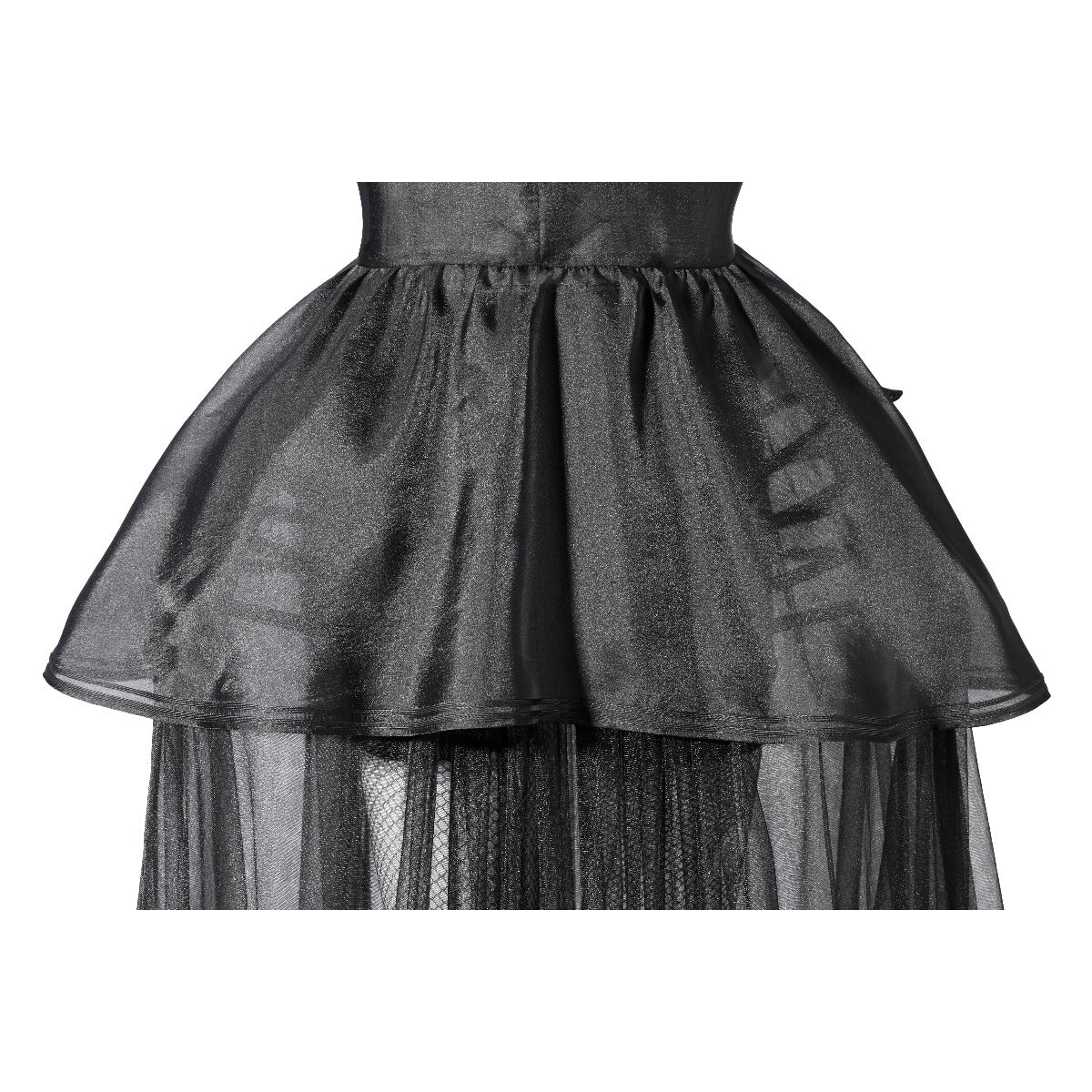 Elegant Wednesday Addams Black Evening Gown Inspired by Wednesday Season 2 - Coscosmos