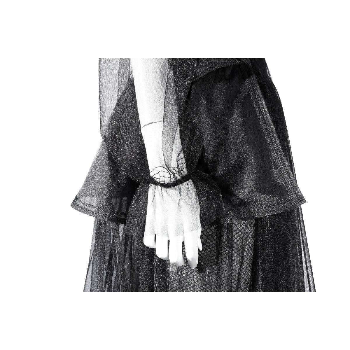 Elegant Wednesday Addams Black Evening Gown Inspired by Wednesday Season 2 - Coscosmos