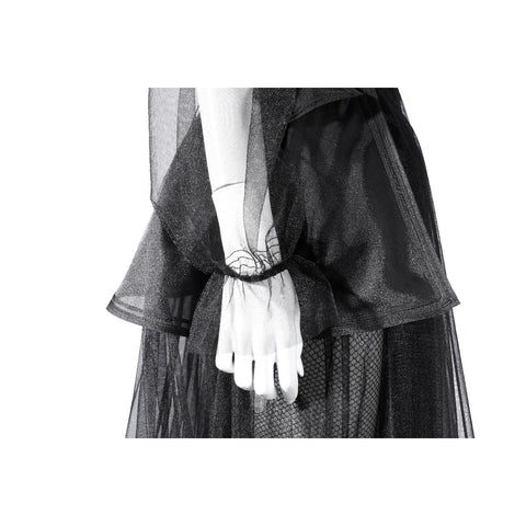 Elegant Wednesday Addams Black Evening Gown Inspired by Wednesday Season 2 - Coscosmos