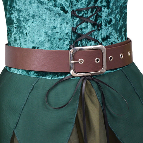 Elegant Women's Medieval The Wizard of Oz Costume Green Dress - Coscosmos