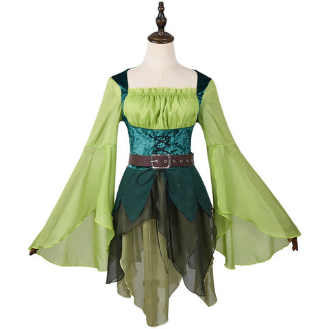 Elegant Women's Medieval The Wizard of Oz Costume Green Dress - Coscosmos