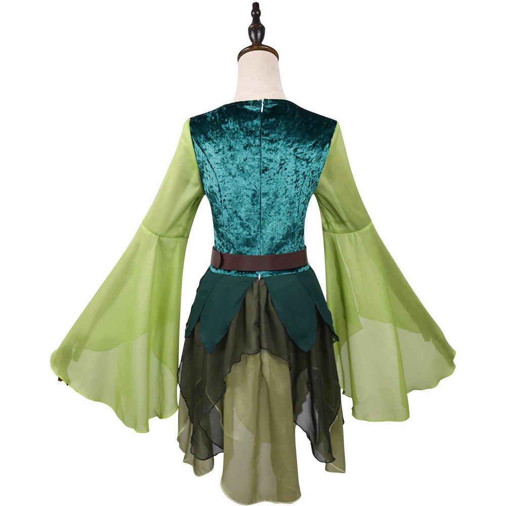 Elegant Women's Medieval The Wizard of Oz Costume Green Dress - Coscosmos