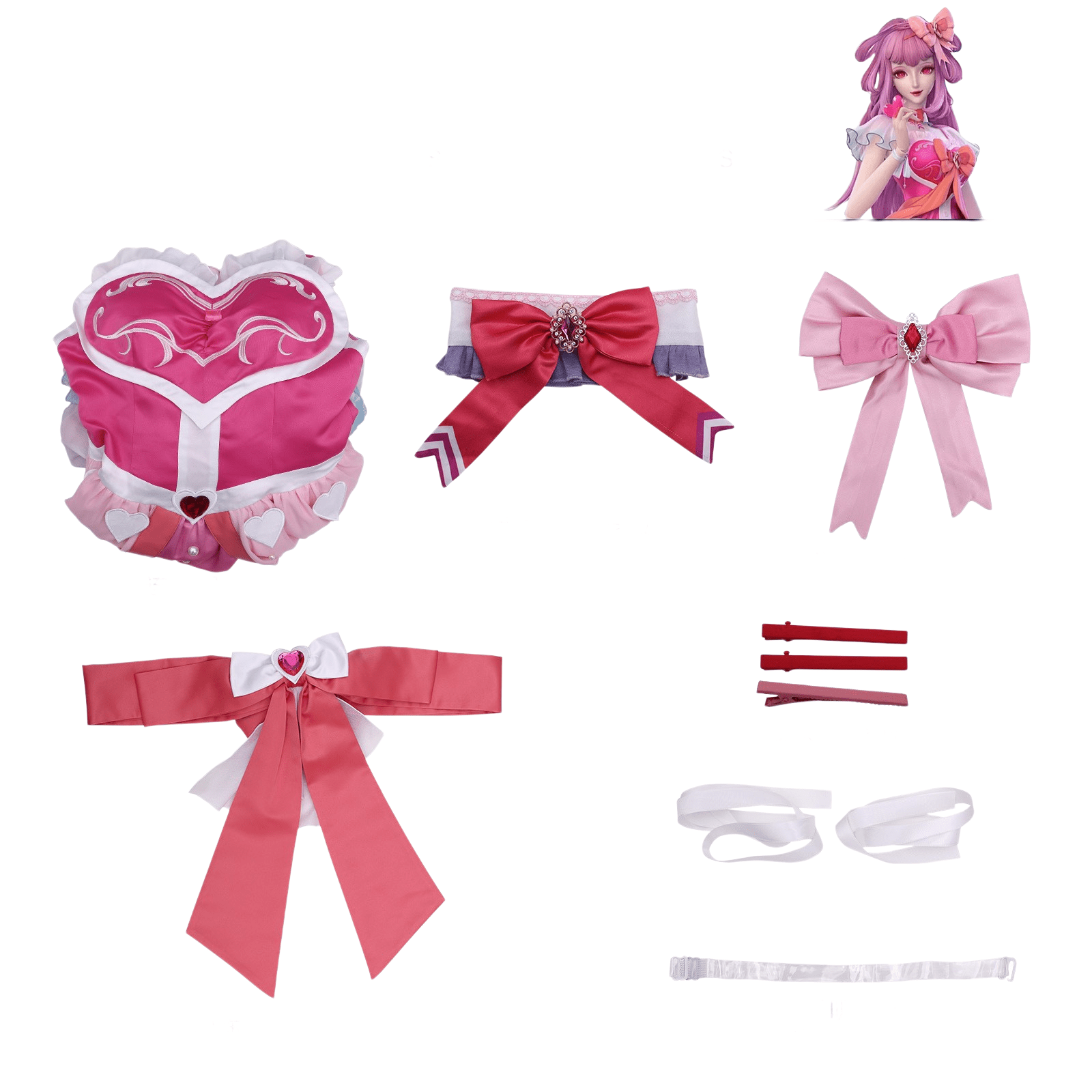 Elf Dream Ye Luoli Cosplay Costume - Love Princess Ai Zhen Saint - level Fairy Casual Dress Anime Cos Full Set - Coscosmos