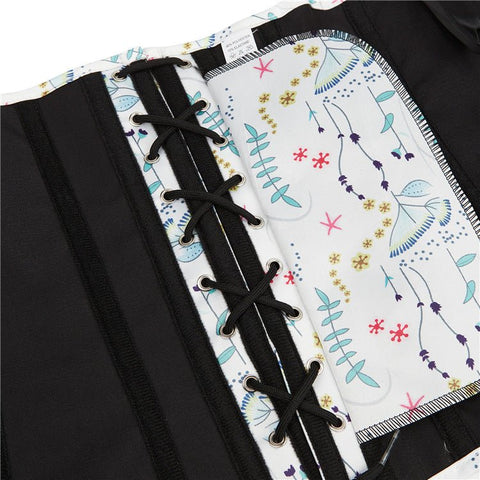 Emily British - Style Printed White Corset Bustier Top Fashion Little Dress - Cosplay Costume - Coscosmos
