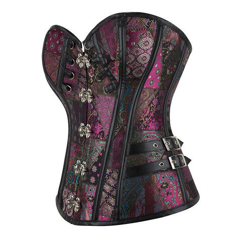 Emily New Purple Gothic Punk - Style Bustier Corset Top Sleeveless for Cosplay - Coscosmos
