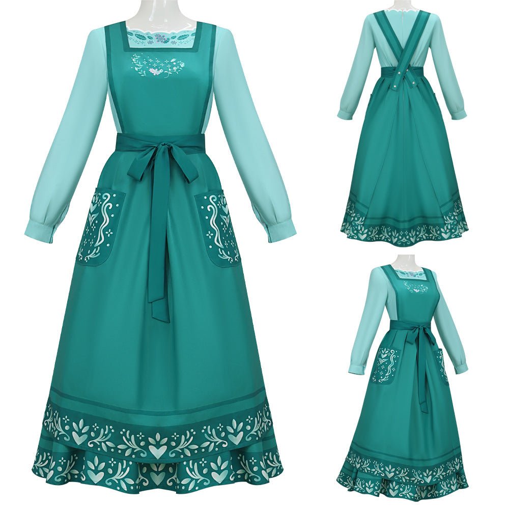 Encanto Julieta Madrigal Cosplay Costume for Women – Halloween Magical House Outfit Set Adult Performance Wear - Coscosmos