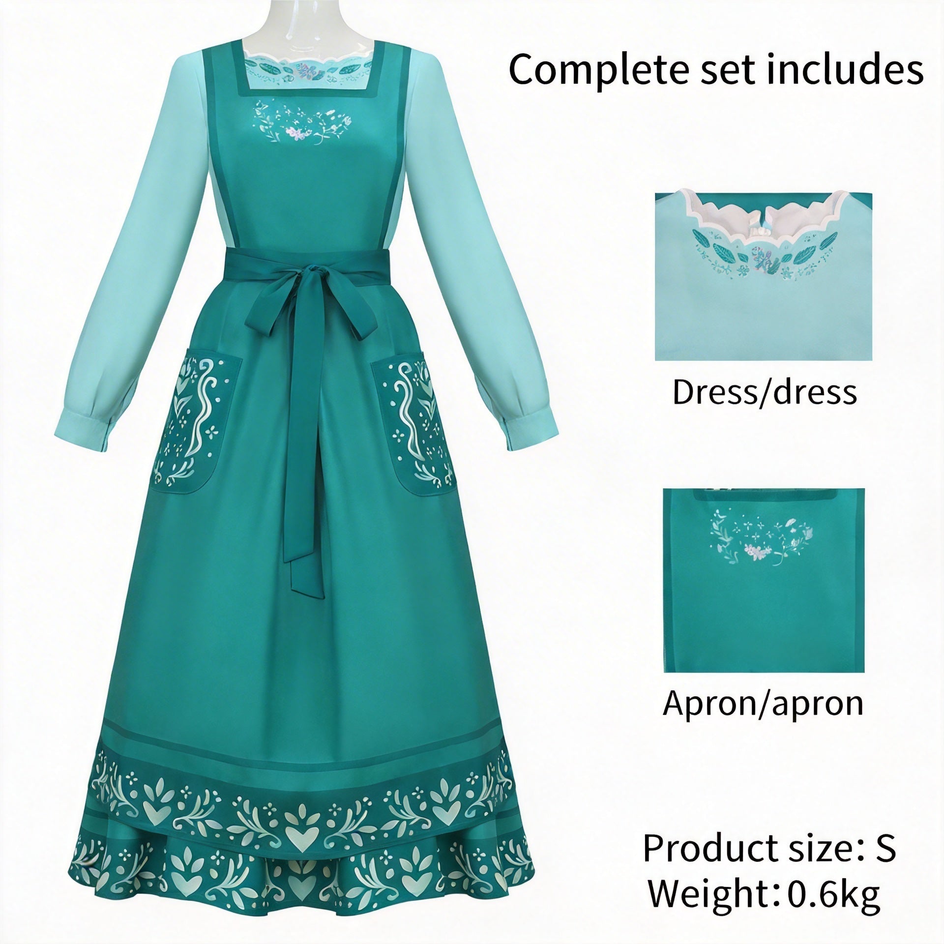 Encanto Julieta Madrigal Cosplay Costume for Women – Halloween Magical House Outfit Set Adult Performance Wear - Coscosmos