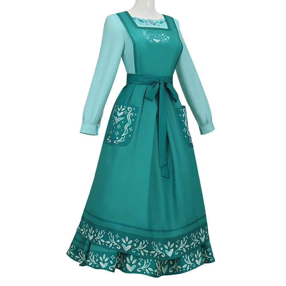 Encanto Julieta Madrigal Cosplay Costume for Women – Halloween Magical House Outfit Set Adult Performance Wear - Coscosmos