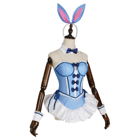 Ensembles Cosplay Costume Blue Bunny Girls Outfits Halloween Carnival Party Suit - Coscosmos