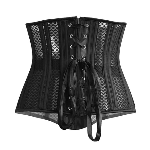 European Laced Waist Cincher Summer Breathable Short Outerwear Corset - Medieval European Court Fashion - Coscosmos